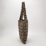 Chanel No 5 Tweed Tote Bag Red Multicolor Shoulder Bag — thumbnail 3