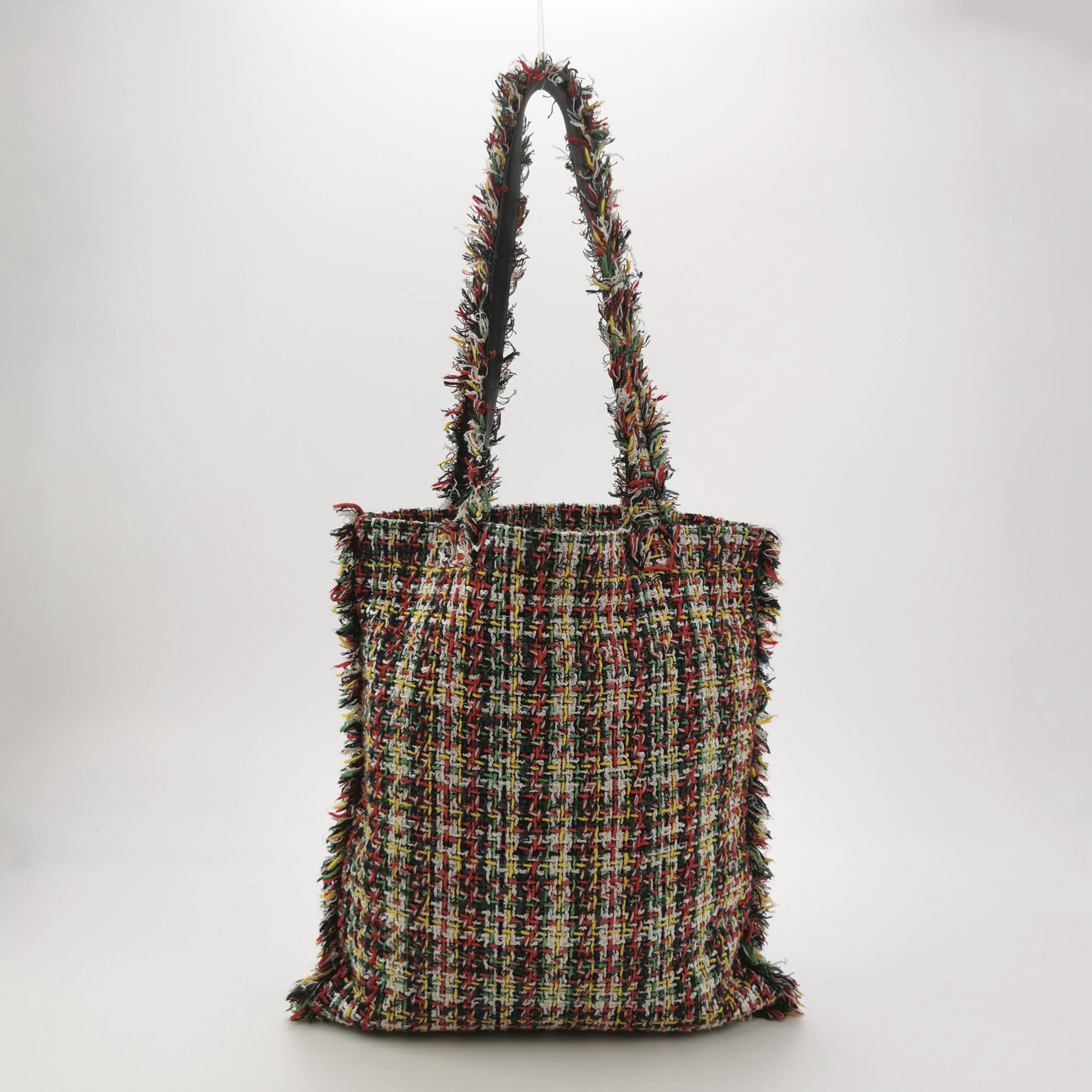 Chanel No 5 Tweed Tote Bag Red Multicolor Shoulder Bag — photo 5 of 14