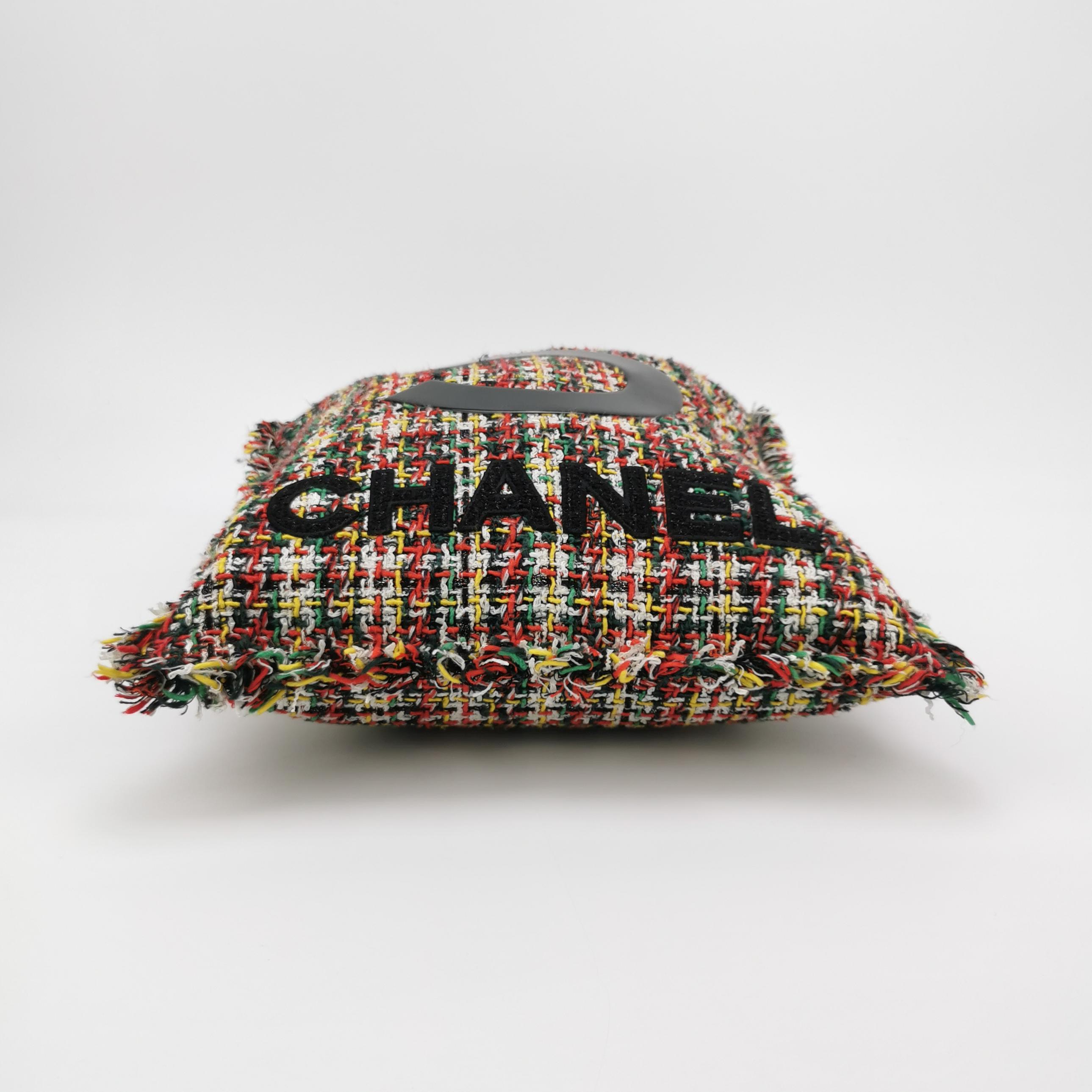 Chanel No 5 Tweed Tote Bag Red Multicolor Shoulder Bag — photo 6 of 14