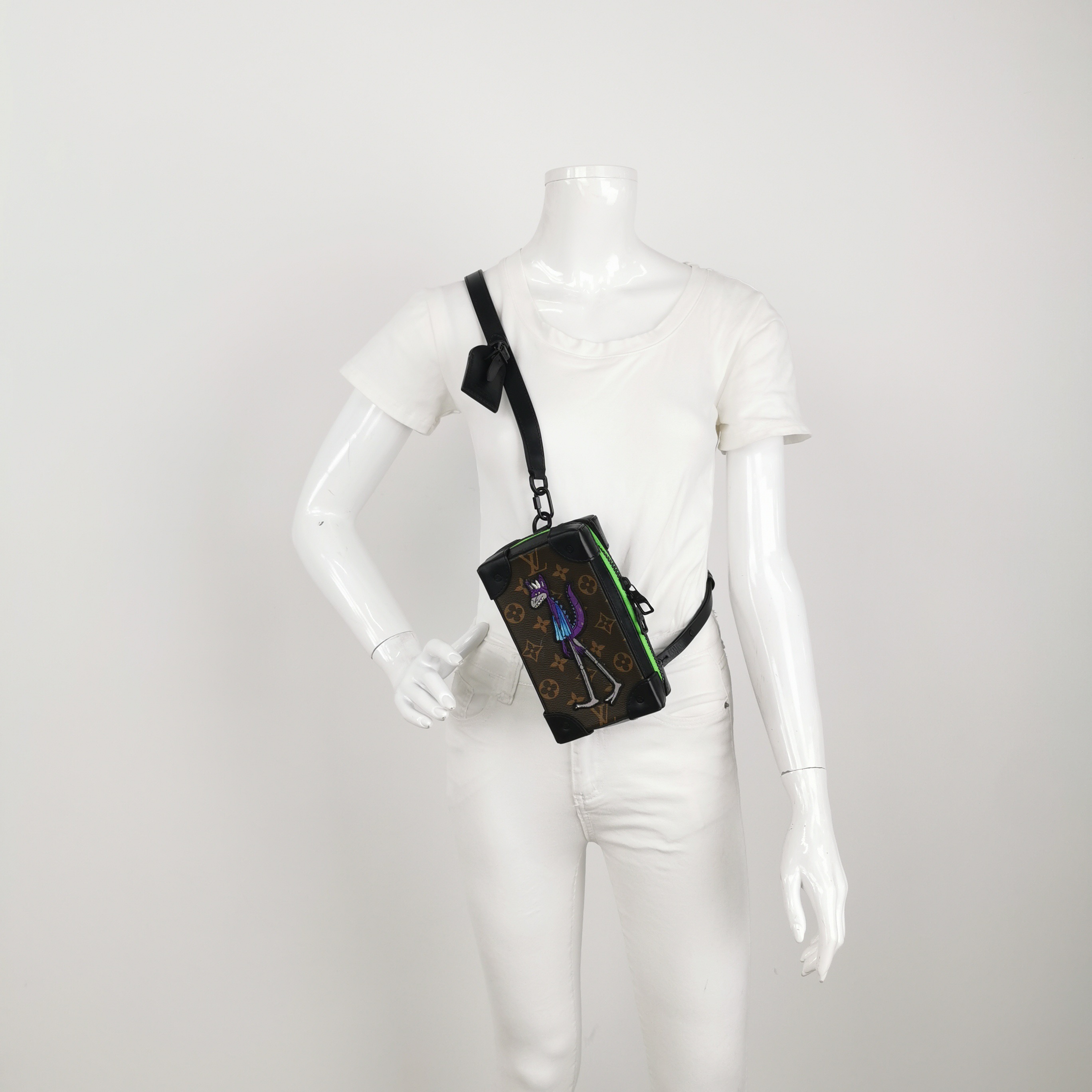 Louis Vuitton(LV) Soft Trunk Phone Box Monogram Canvas with LV Friends Patch — alternate view