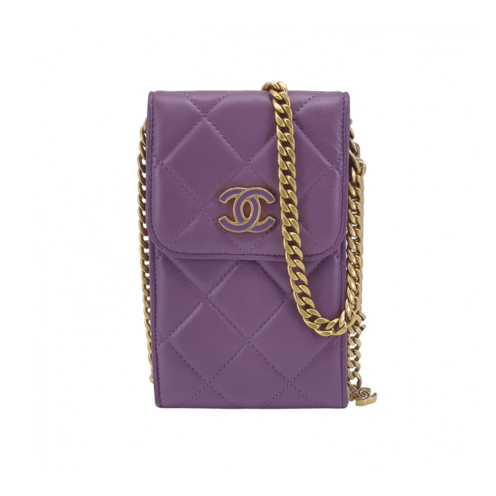Chanel Pearl Crush Phone Holder Crossbody Bag Quilted Lambskin — photo 1 of 21