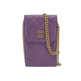 Chanel Pearl Crush Phone Holder Crossbody Bag Quilted Lambskin — thumbnail 1