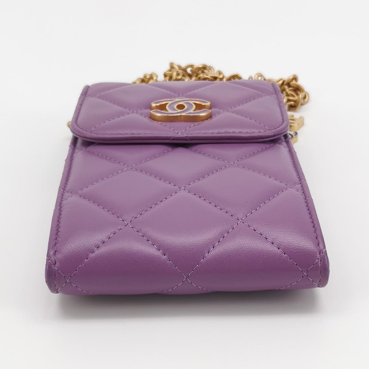 Chanel Pearl Crush Phone Holder Crossbody Bag Quilted Lambskin — photo 6 of 21