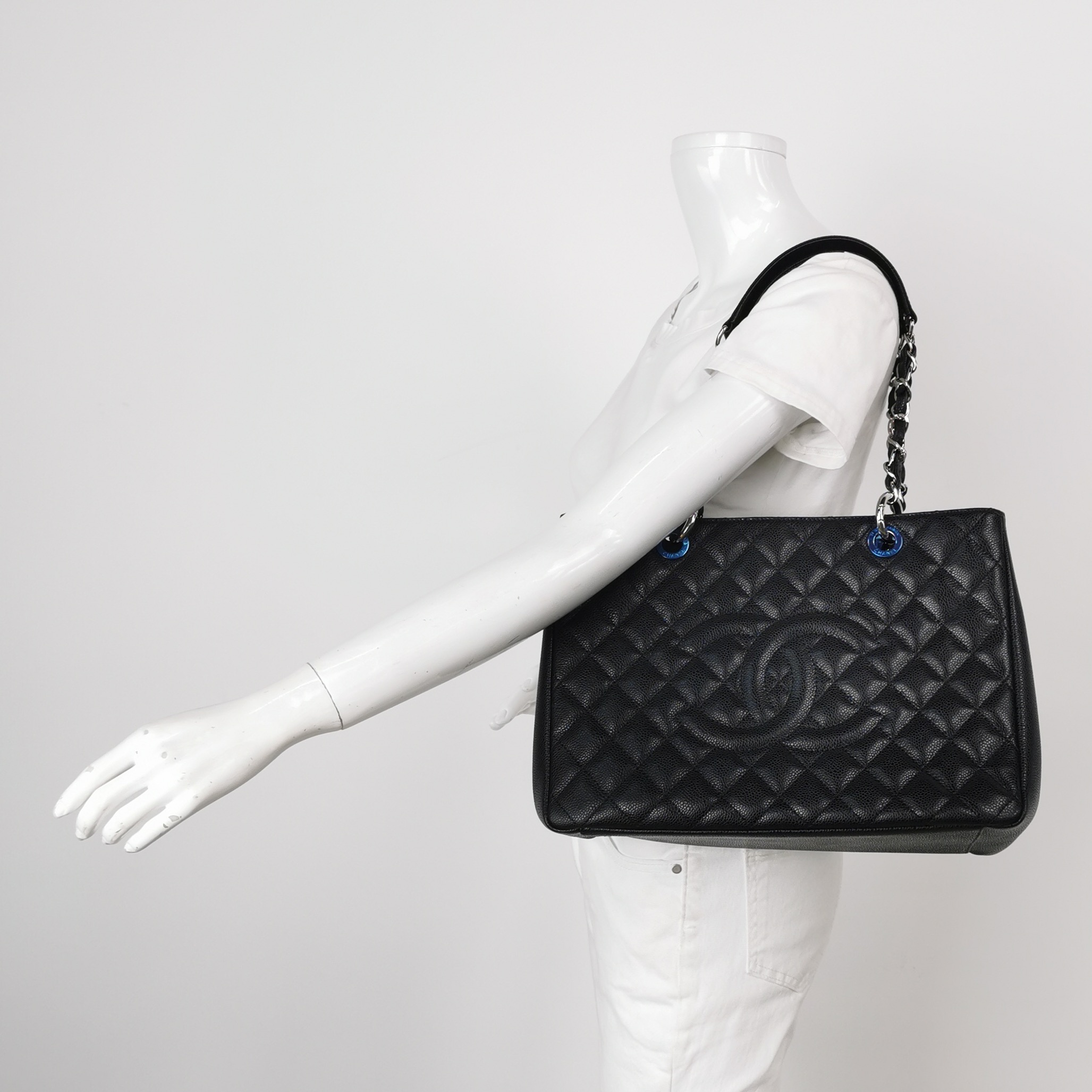 Chanel Grand Shopping Tote Quilted Caviar — alternate view