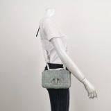 Christian Dior Caro Bag Macrocannage Quilt Linen Small — thumbnail 2