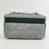 Christian Dior Caro Bag Macrocannage Quilt Linen Small — thumbnail 4