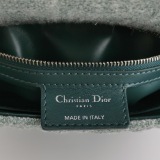 Christian Dior Caro Bag Macrocannage Quilt Linen Small — thumbnail 7