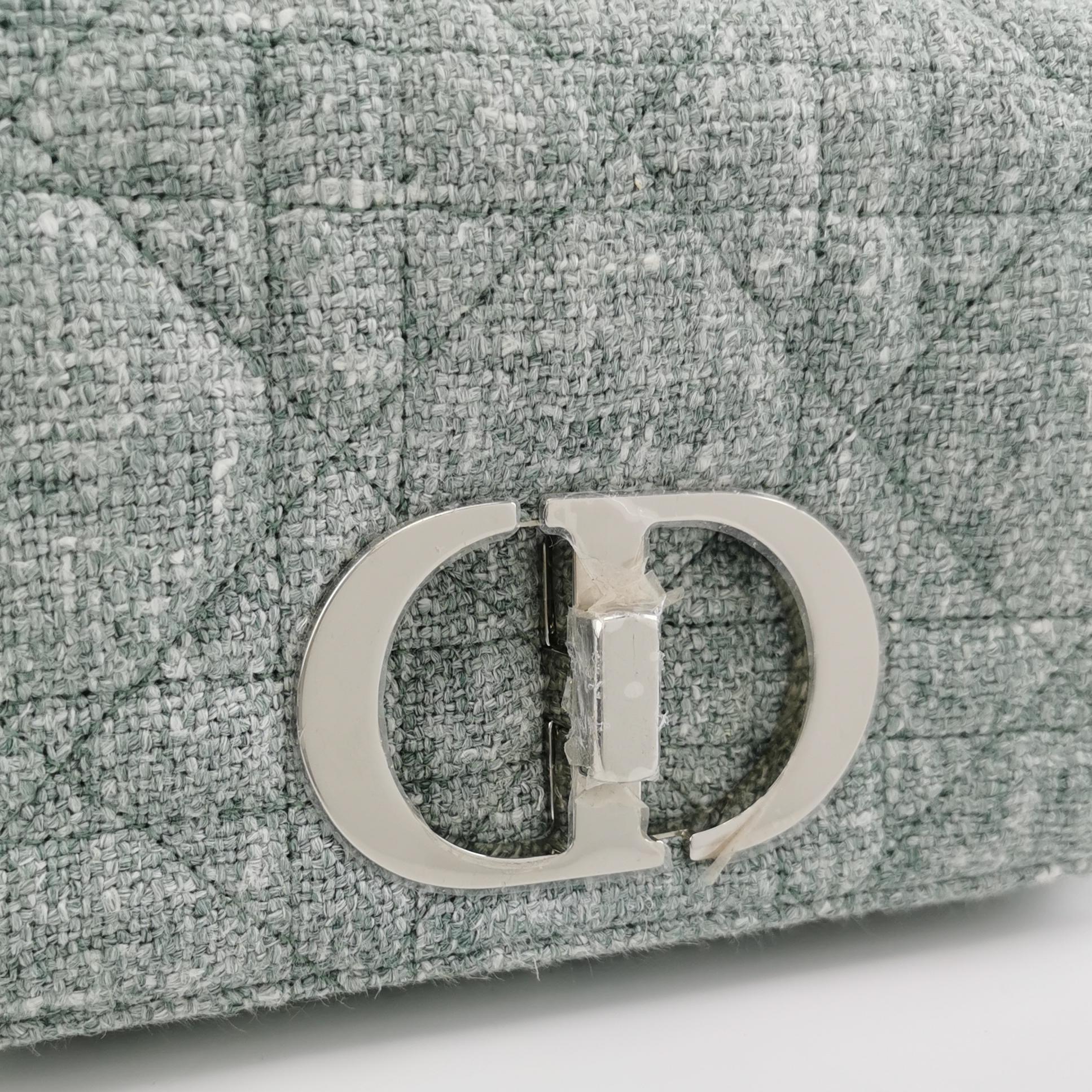 Christian Dior Caro Bag Macrocannage Quilt Linen Small — photo 9 of 12