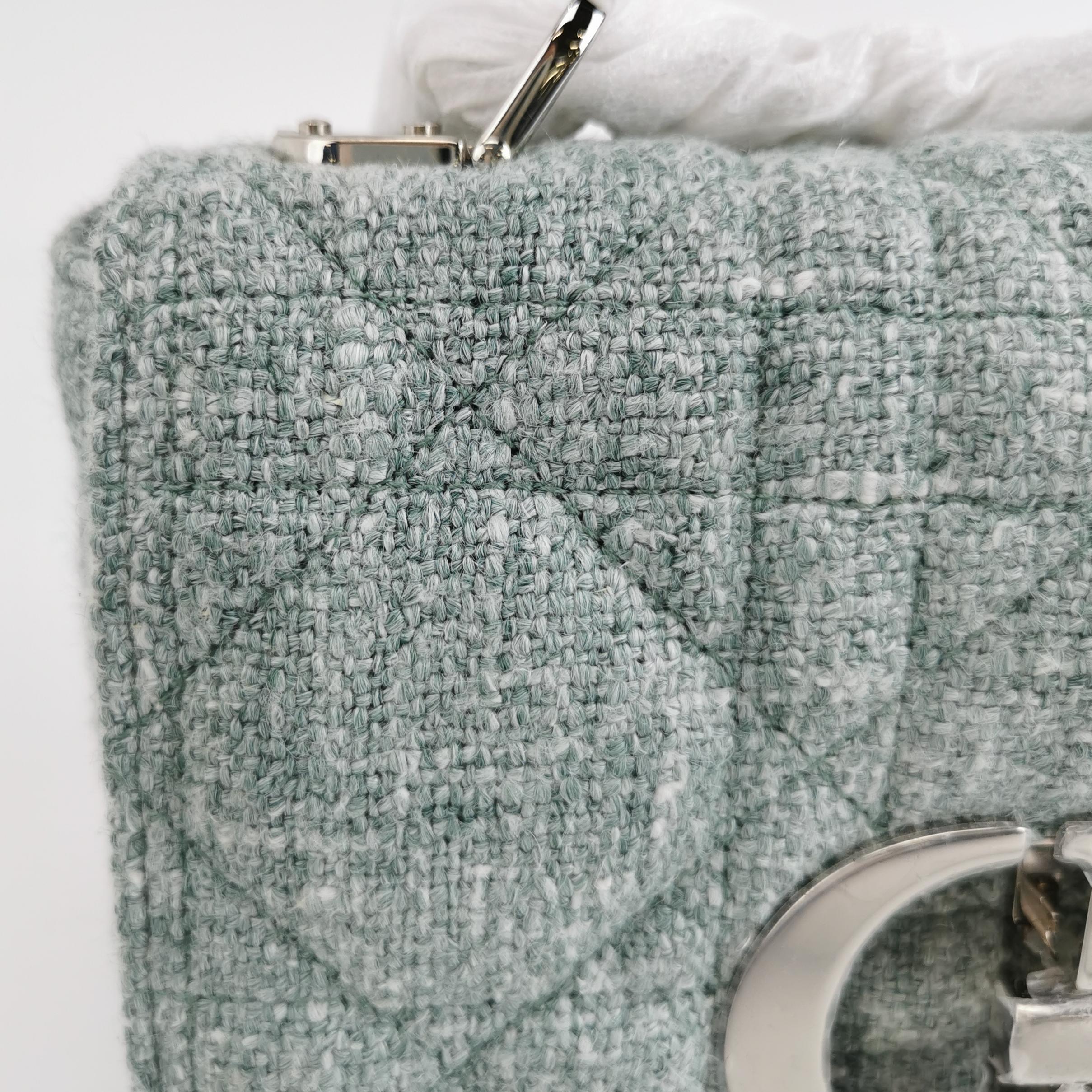 Christian Dior Caro Bag Macrocannage Quilt Linen Small — photo 12 of 12