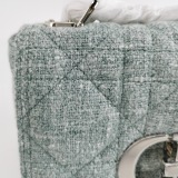 Christian Dior Caro Bag Macrocannage Quilt Linen Small — thumbnail 12