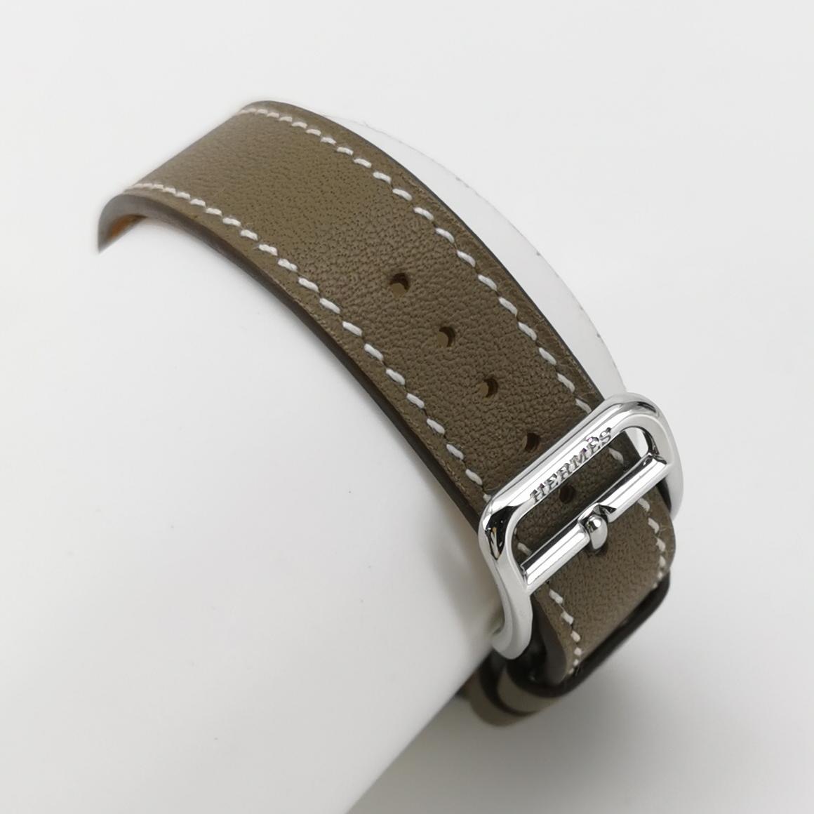 Hermes Heure H Double Tour Quartz Watch Stainless Steel and Leather 21 — photo 3 of 8