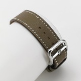 Hermes Heure H Double Tour Quartz Watch Stainless Steel and Leather 21 — thumbnail 3