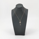 Tiffany & Co. Crown Key Pendant Necklace 18K Rose Gold with Diamond — thumbnail 2