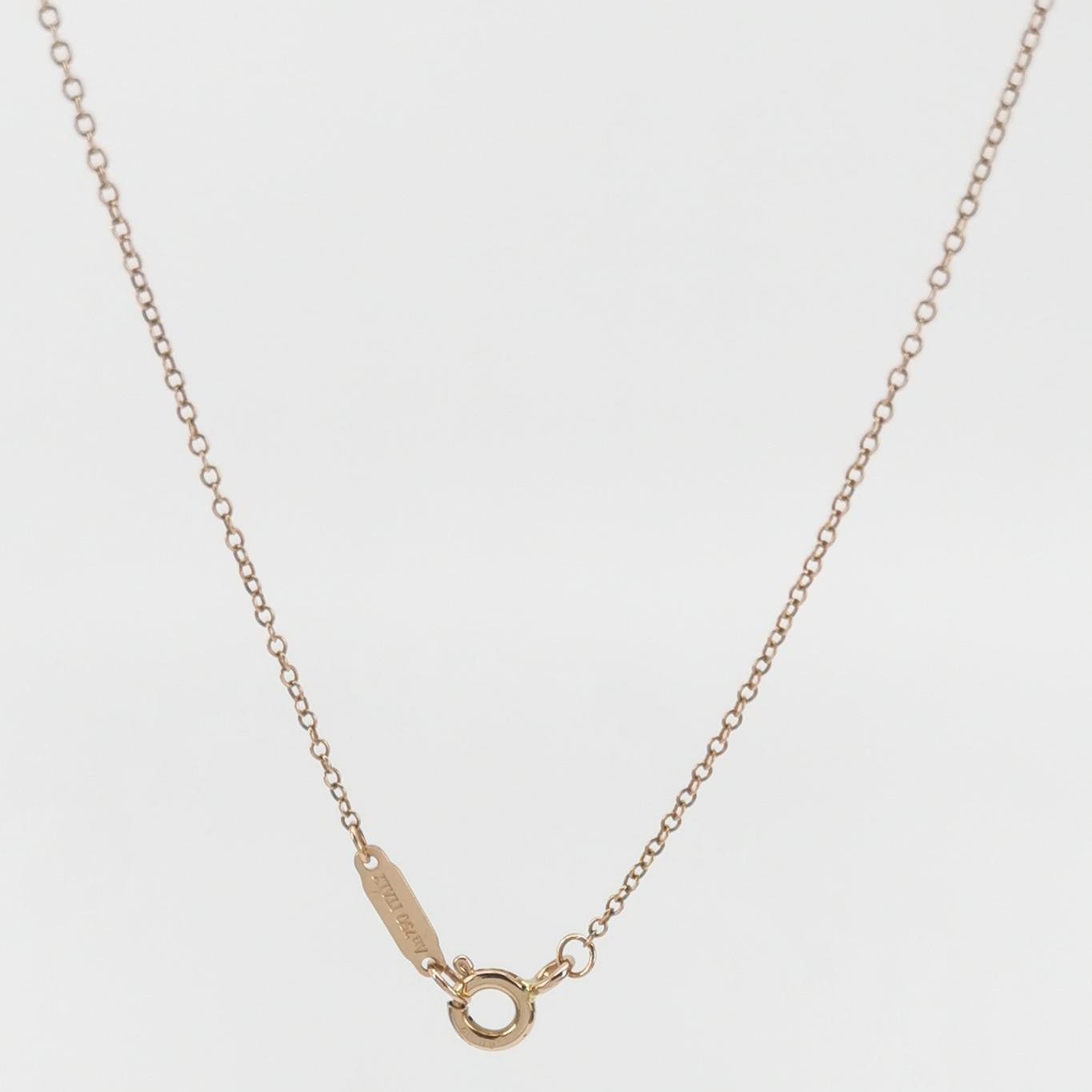 Tiffany & Co. T Smile Pendant Necklace 18K Rose Gold with Diamonds Small — photo 5 of 8