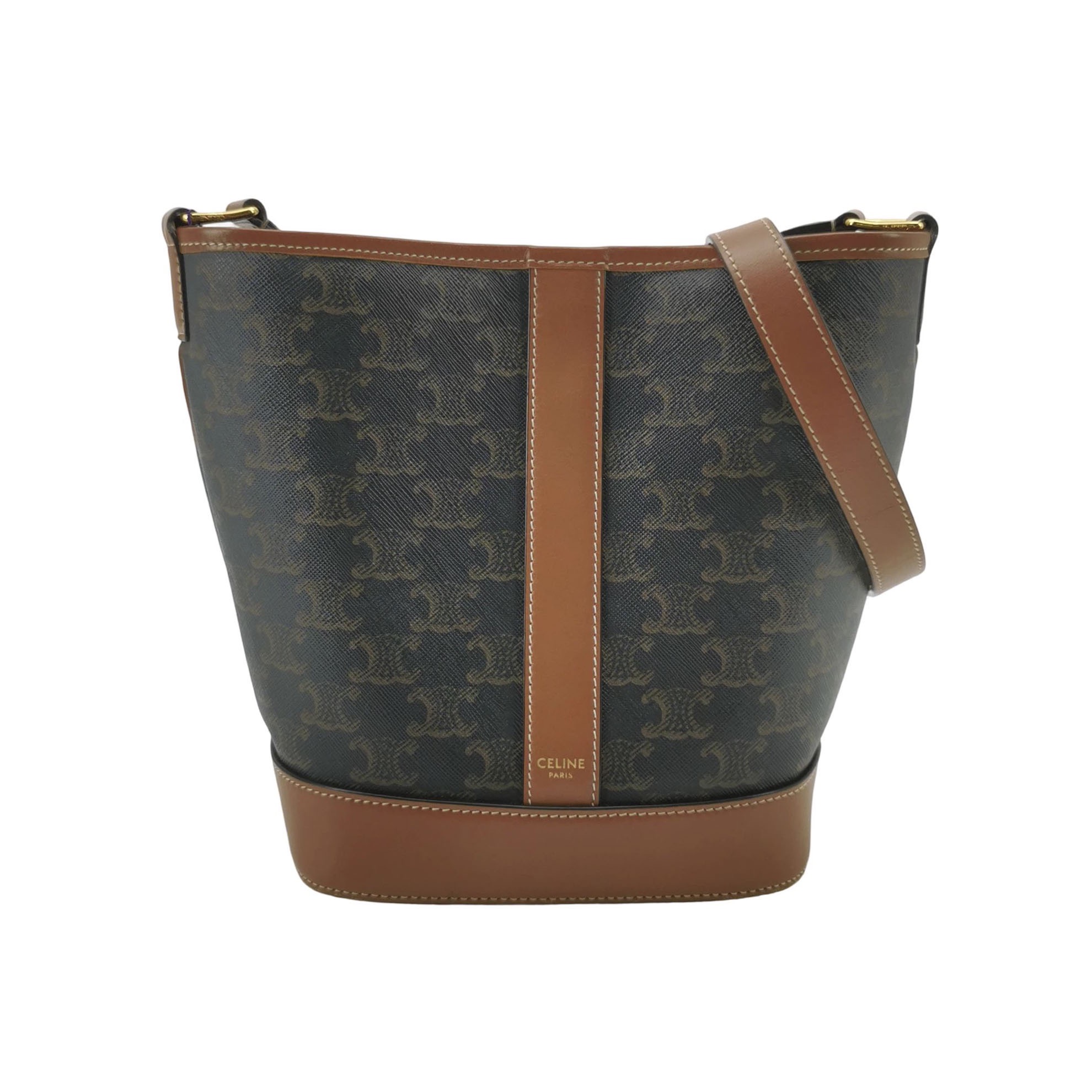 Celine Bucket Bag Triomphe Coated Canvas Small — photo 1 of 13