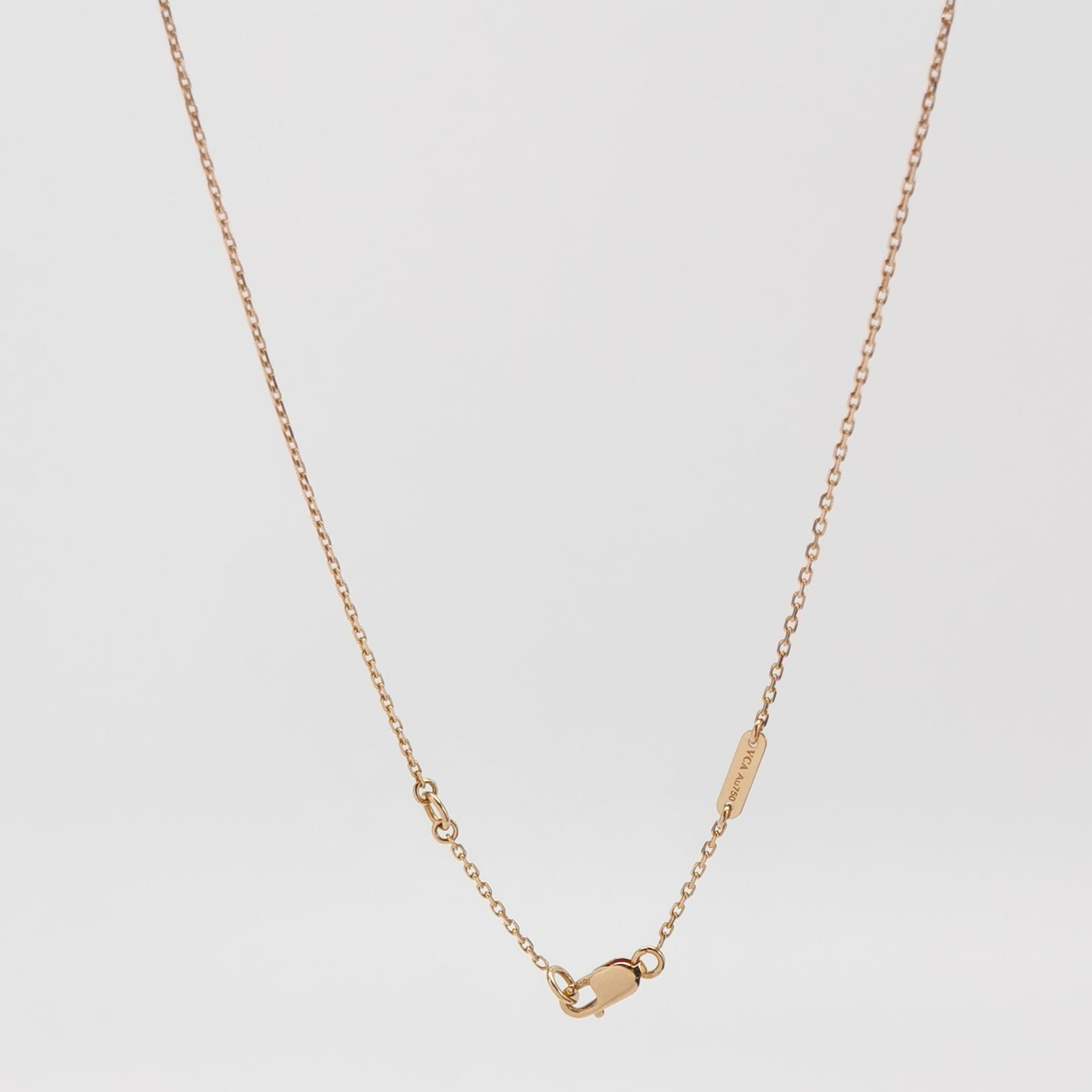 Van Cleef & Arpels Sweet Alhambra Pendant Necklace 18K Rose Gold and Carnelian — photo 4 of 7