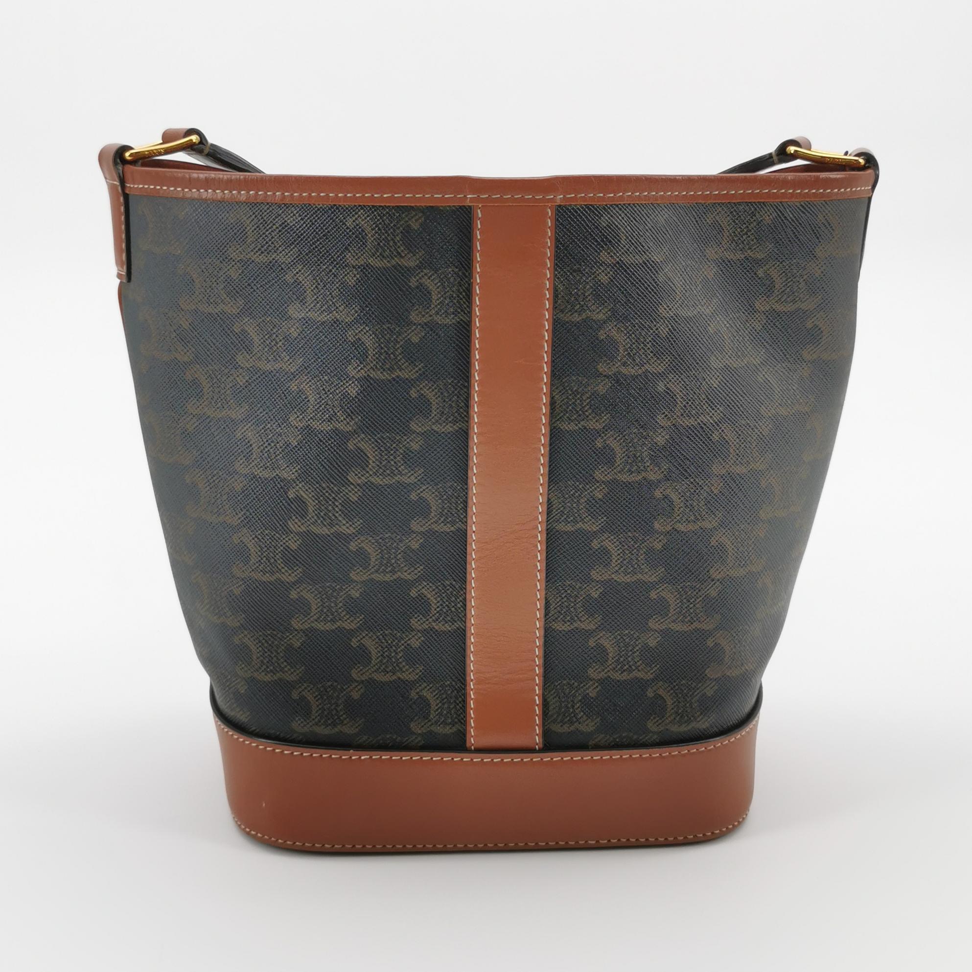 Celine Bucket Bag Triomphe Coated Canvas Small — photo 5 of 13