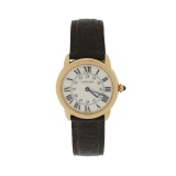 Cartier Ronde Solo de Cartier Quartz Watch Yellow Gold and Genuine Leather 30 — thumbnail 1