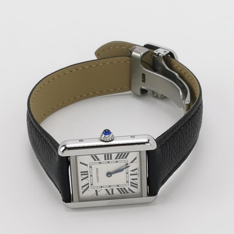 Cartier Tank Solo Quartz Watch Stainless Steel and Alligator 24 — alternate view