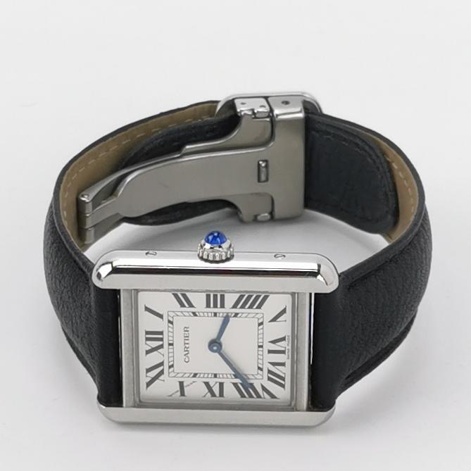 Cartier Tank Solo Quartz Watch Stainless Steel and Leather 24 — alternate view