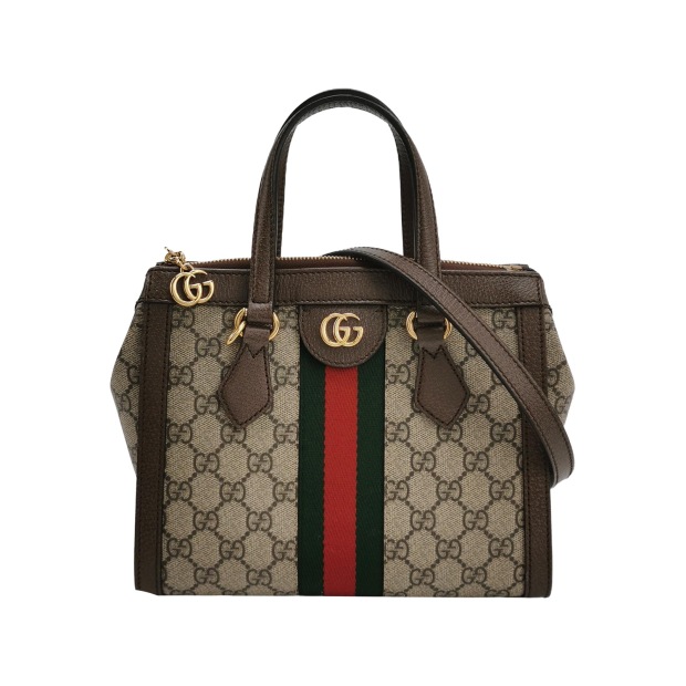 Gucci Ophidia Top Handle Tote GG Coated Canvas Small — pre-owned, Vierlot
