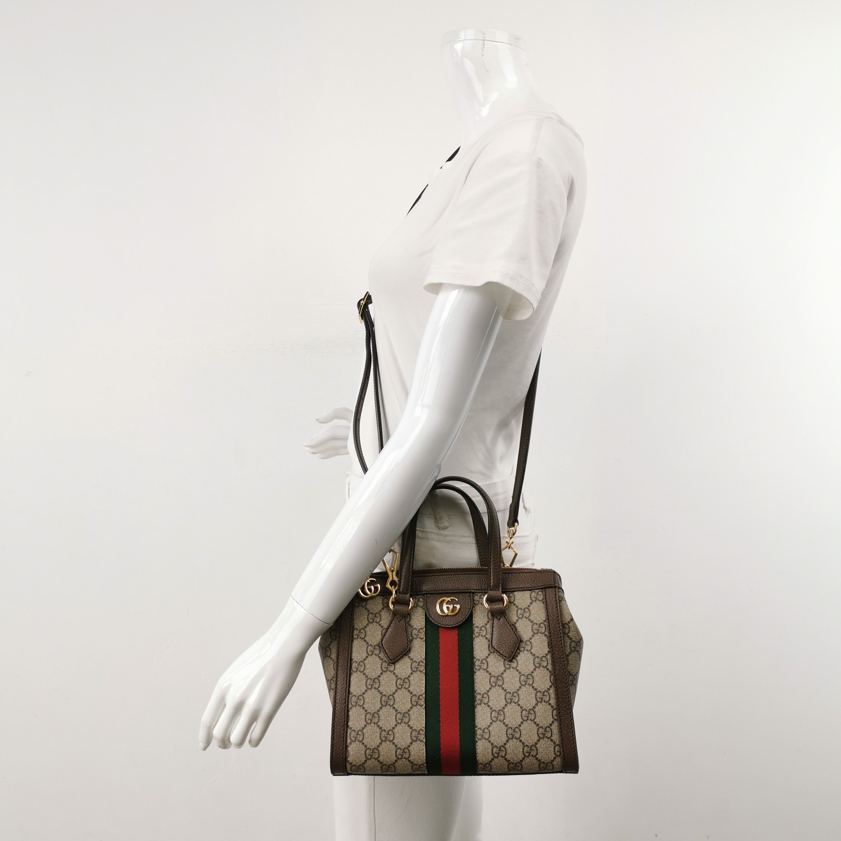 Gucci Ophidia Top Handle Tote GG Coated Canvas Small — alternate view