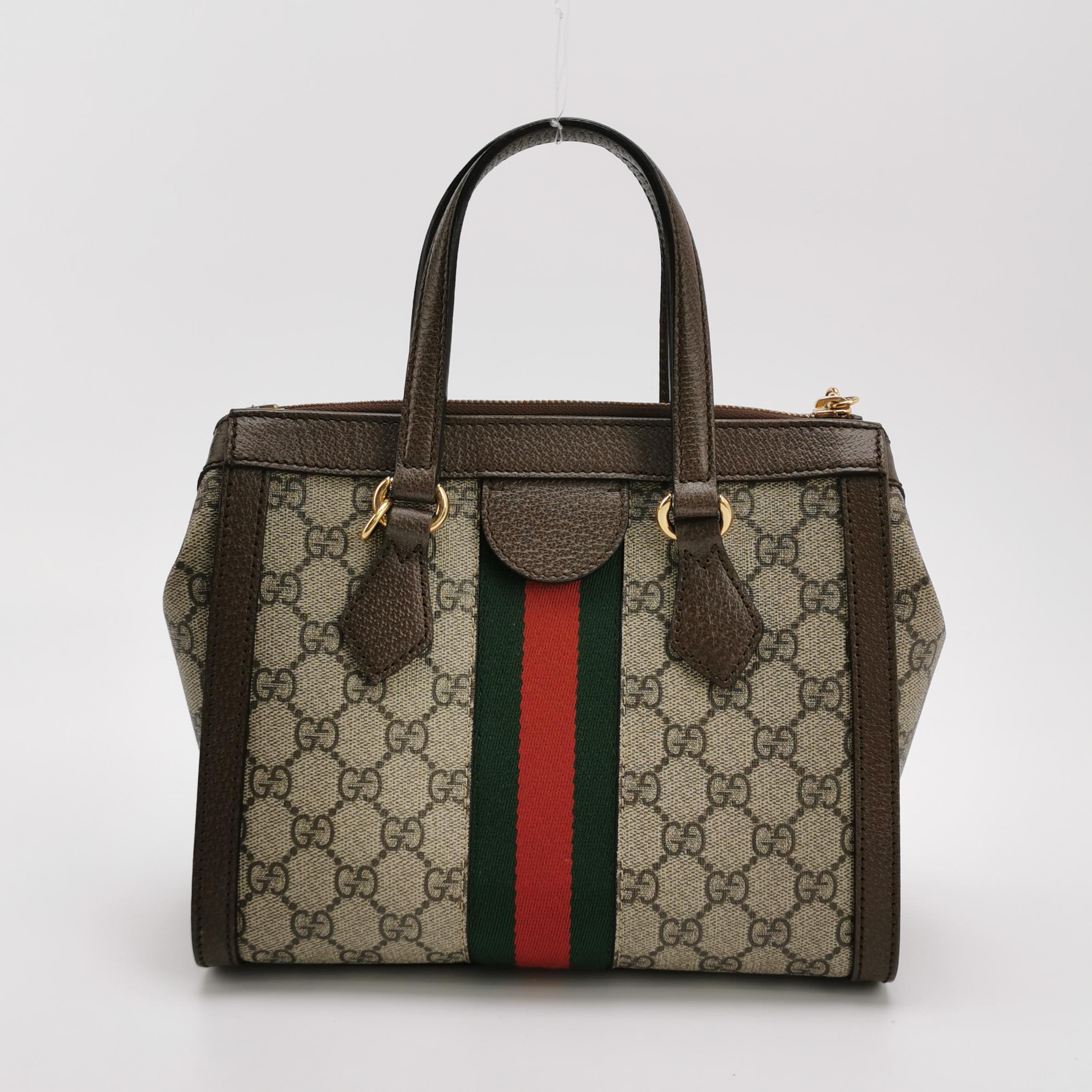 Gucci Ophidia Top Handle Tote GG Coated Canvas Small — photo 4 of 13