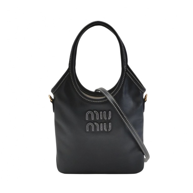 Miu Miu Ivy Hobo Bag Leather Mini — pre-owned, Vierlot