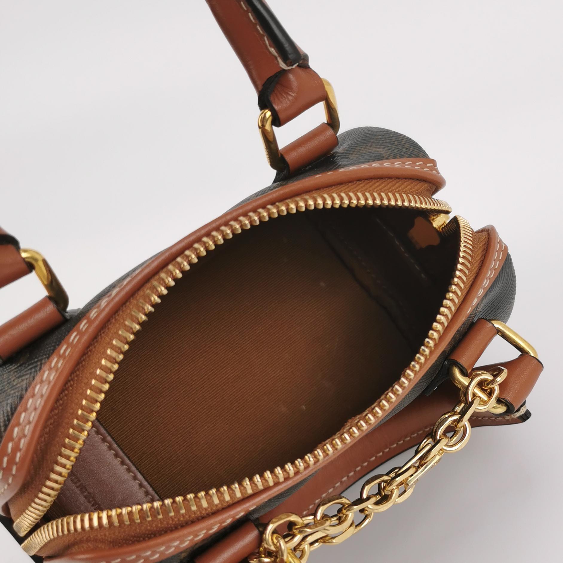 Celine Boston Bag Triomphe Coated Canvas Mini — photo 8 of 11
