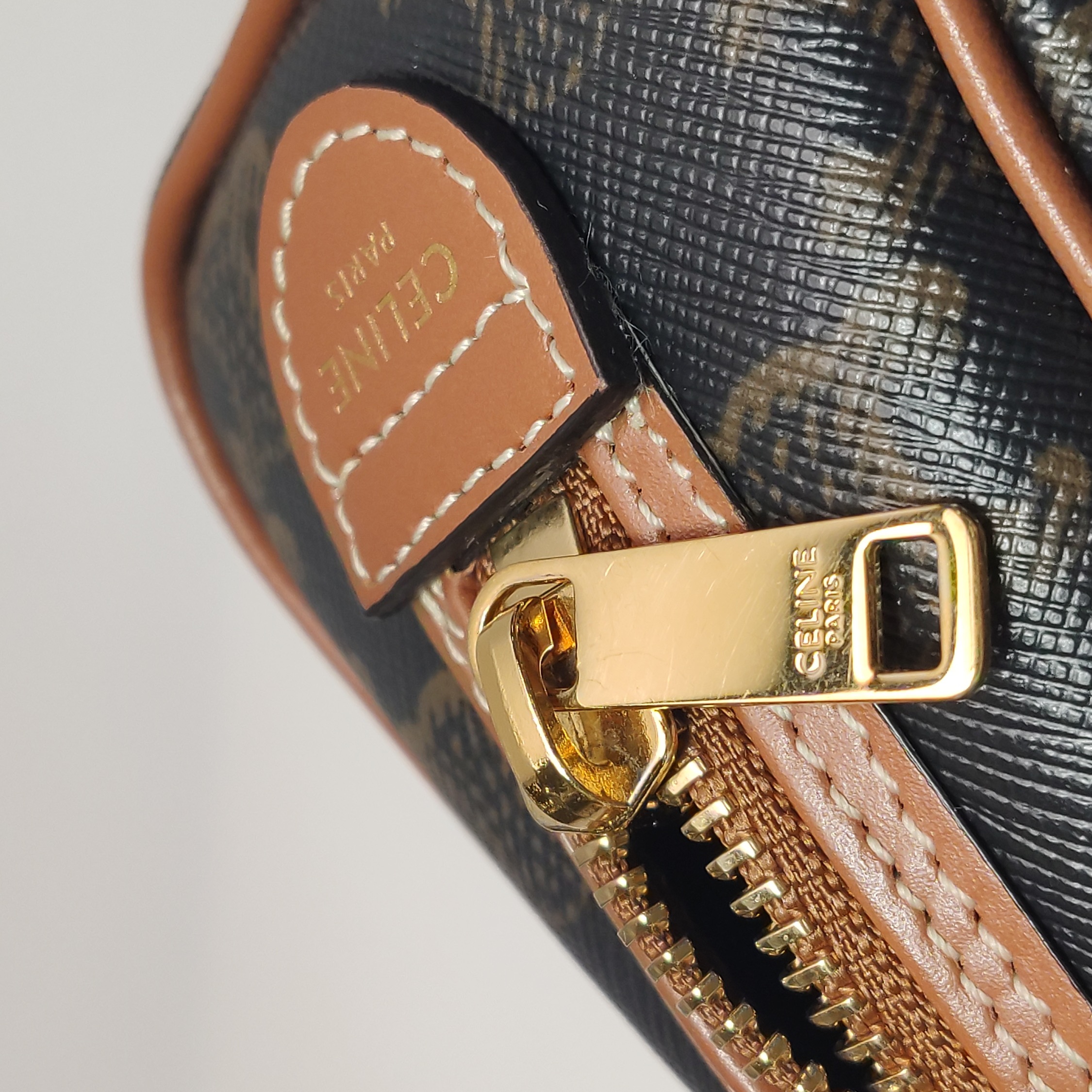 Celine Boston Bag Triomphe Coated Canvas Mini — photo 9 of 11