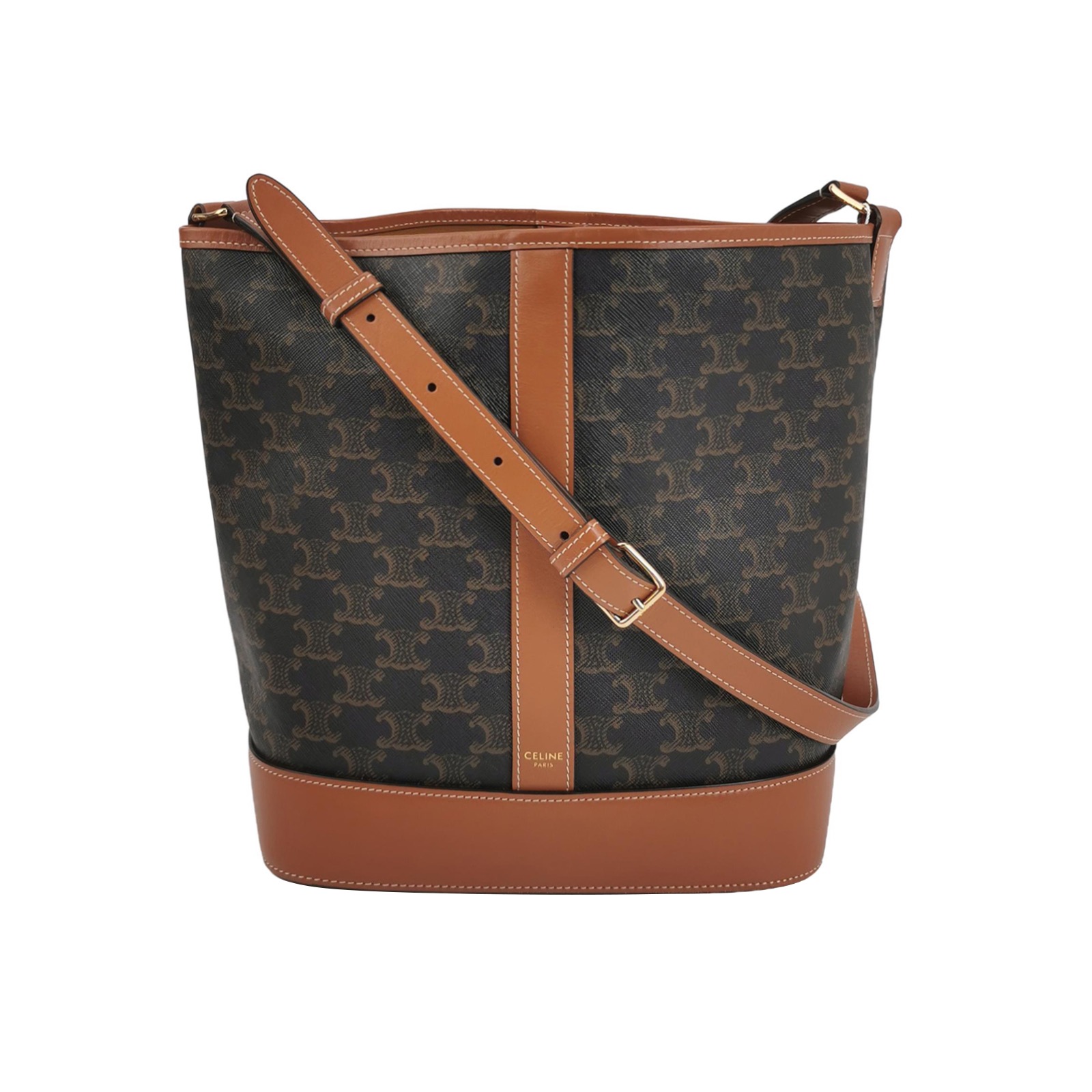 Celine Bucket Bag Triomphe Coated Canvas Medium — photo 1 of 12