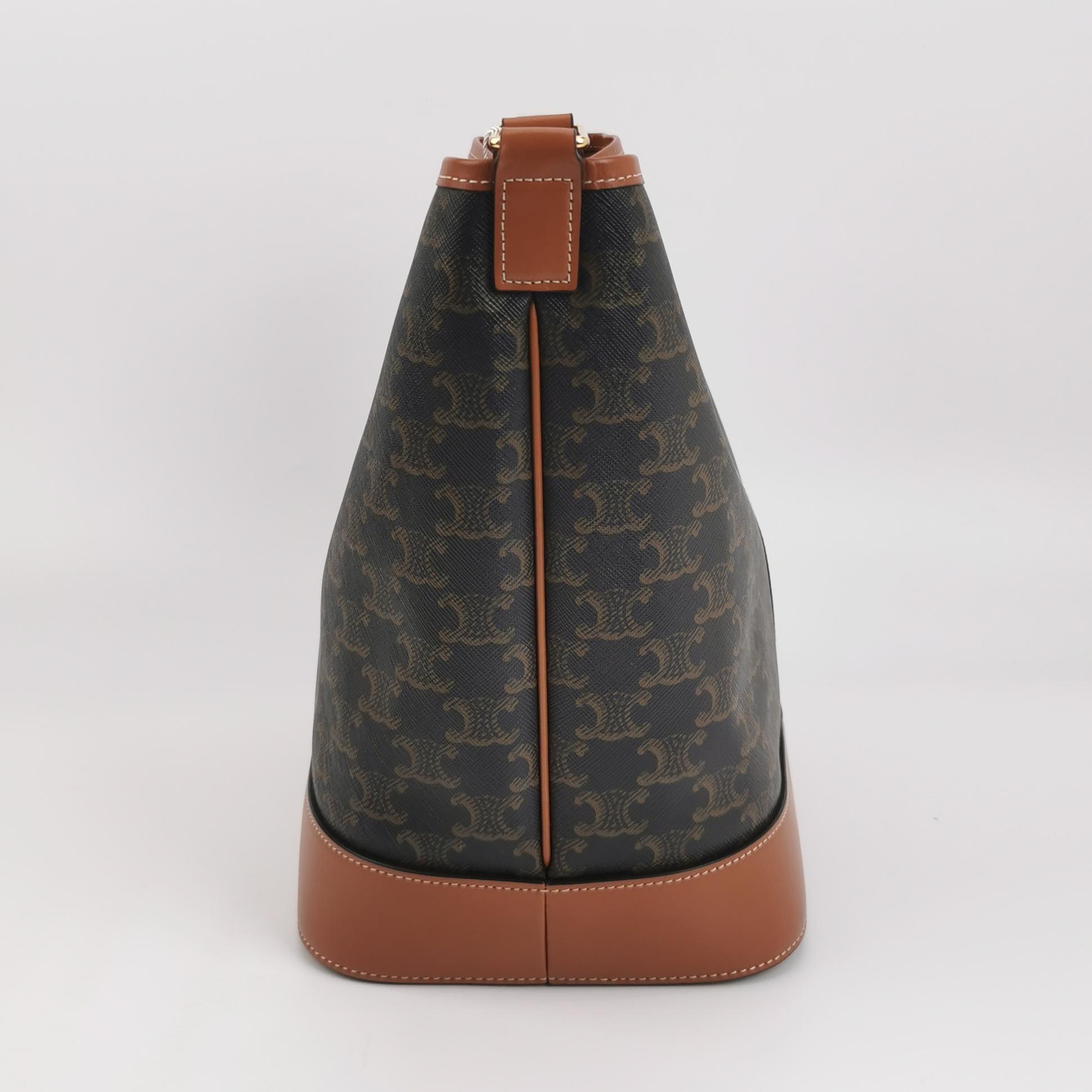 Celine Bucket Bag Triomphe Coated Canvas Medium — photo 3 of 12