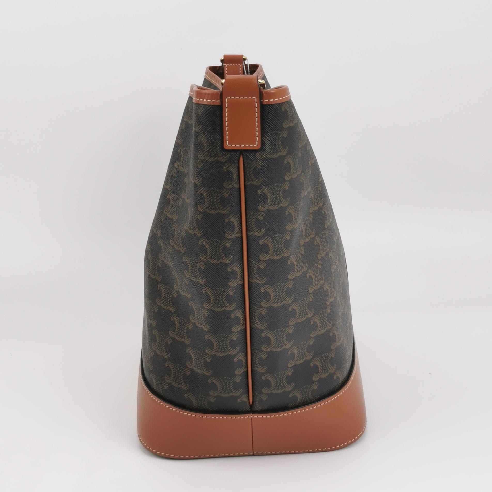 Celine Bucket Bag Triomphe Coated Canvas Medium — photo 4 of 12