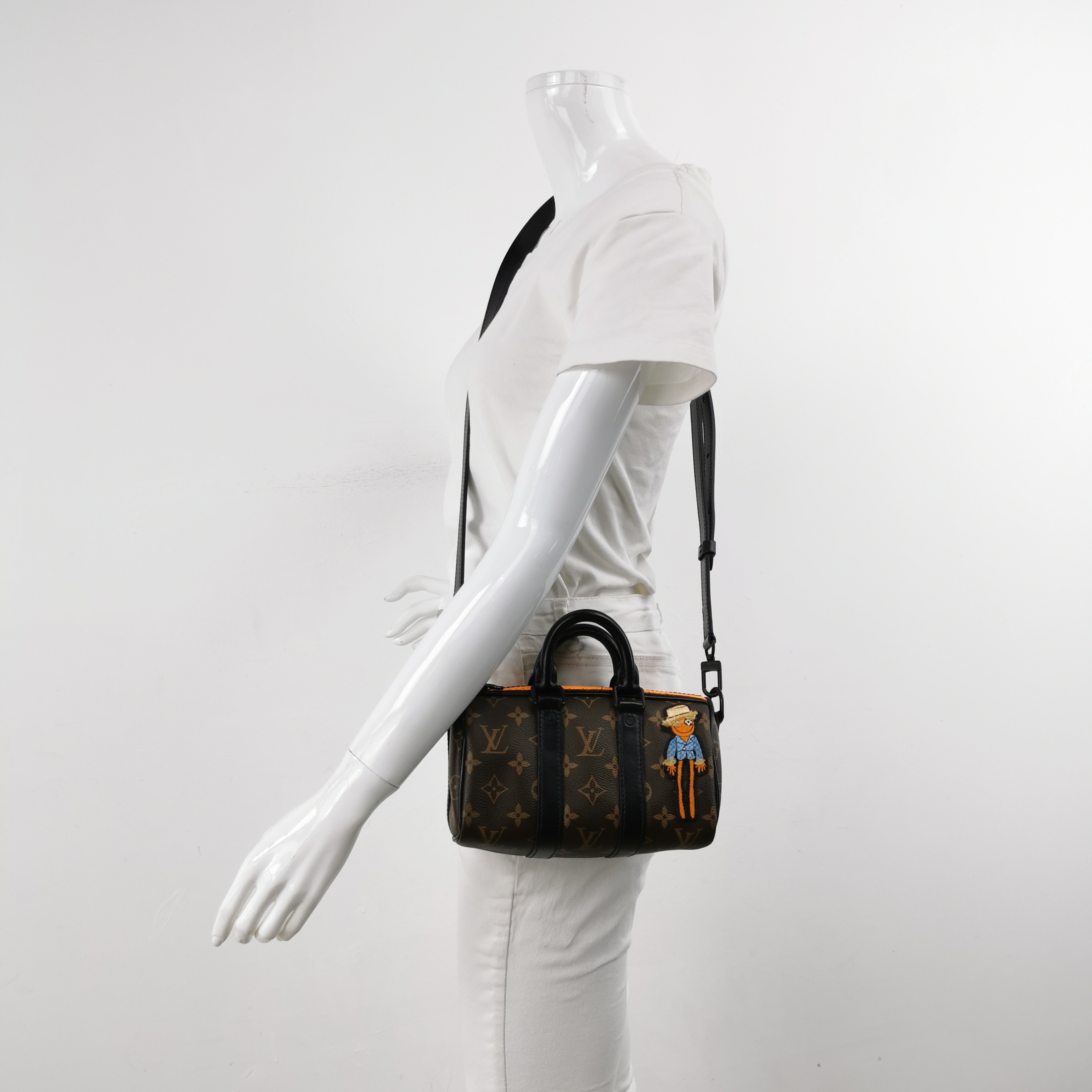 Louis Vuitton(LV) Keepall Bandouliere Bag Monogram Canvas with LV Friends Patch XS — alternate view