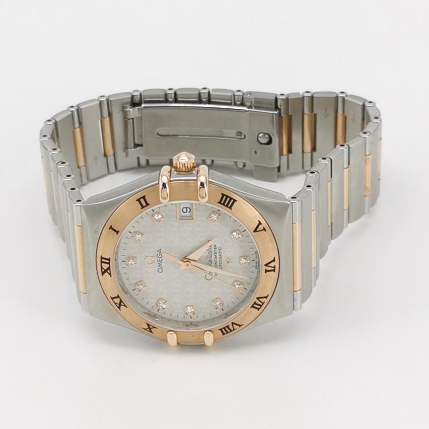 Omega Constellation Co-Axial Chronometer Automatic Watch Stainless Steel and Rose Gold with Diamond Markers and Numerals 35 — alternate view