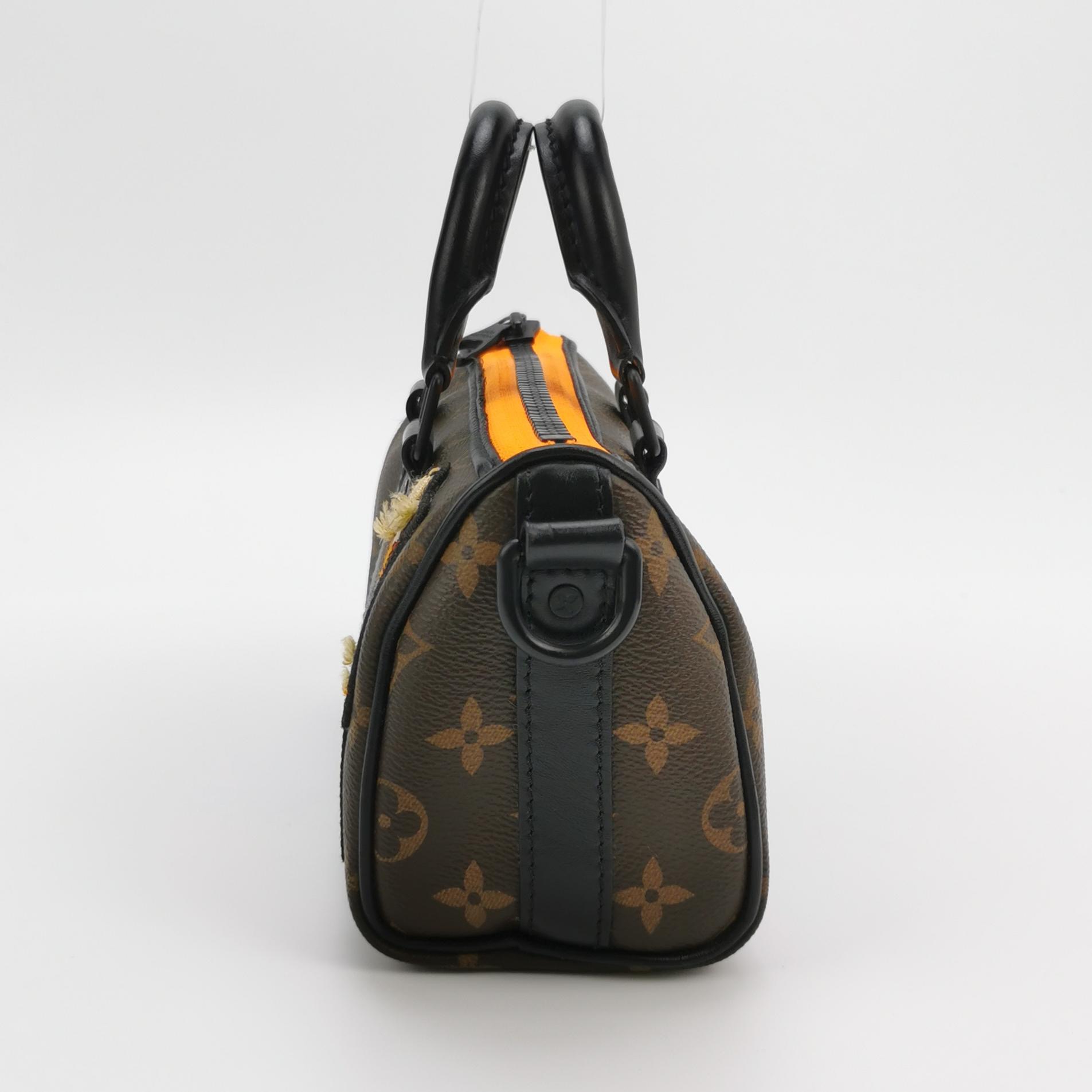 Louis Vuitton(LV) Keepall Bandouliere Bag Monogram Canvas with LV Friends Patch XS