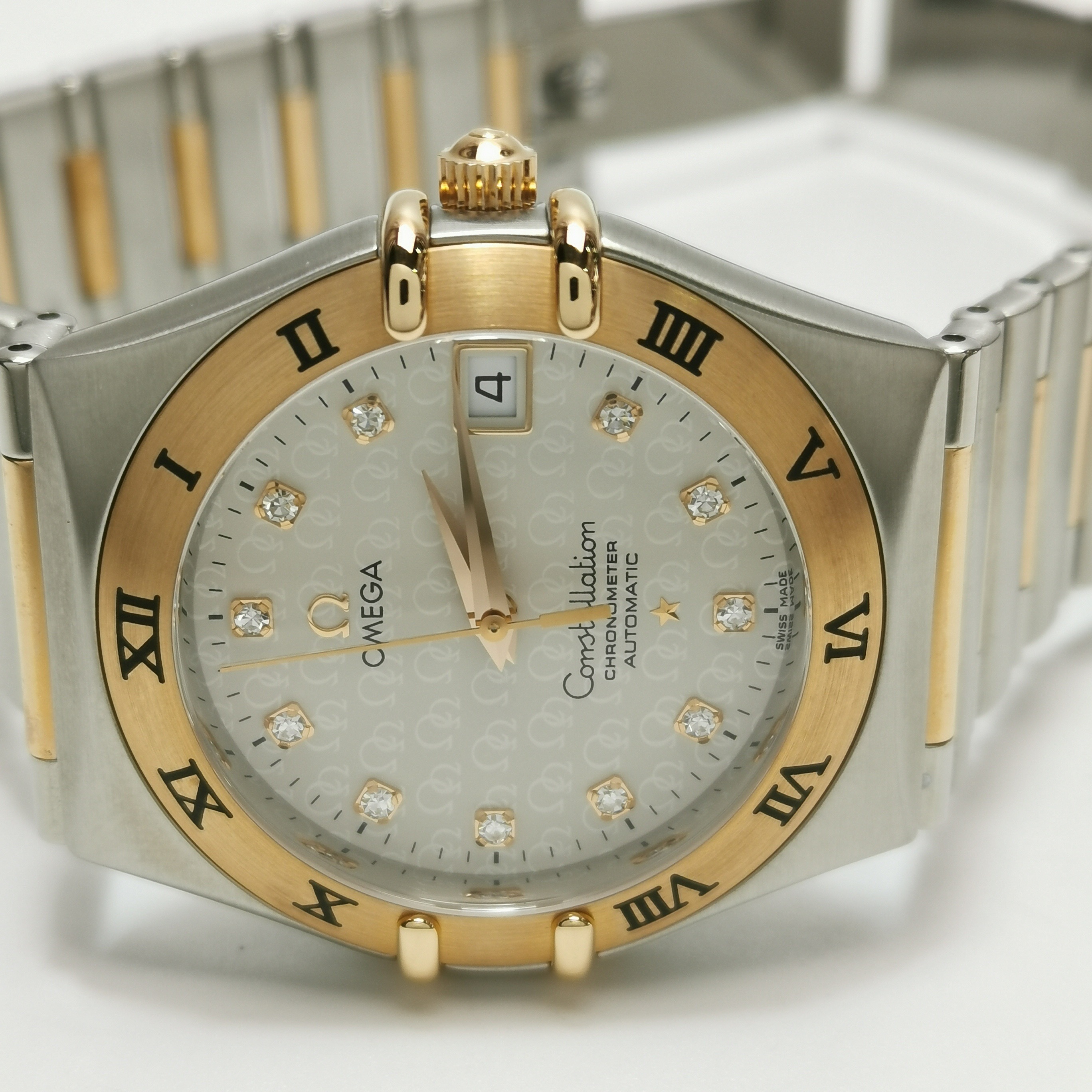 Omega Constellation Co-Axial Chronometer Automatic Watch Stainless Steel and Rose Gold with Diamond Markers and Numerals 35 — photo 6 of 9