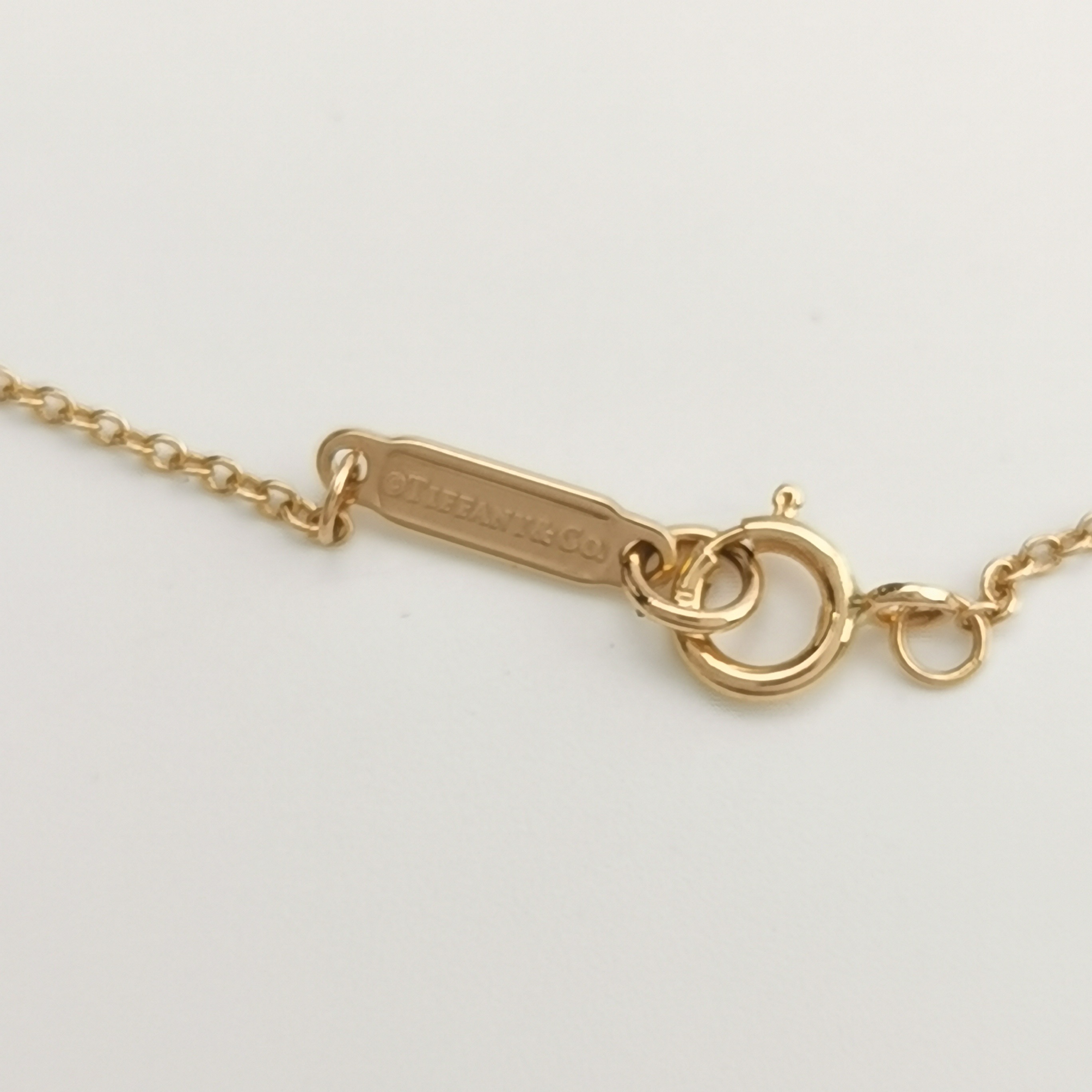 Tiffany & Co. Fleur de Lis Key Bar Pendant Necklace 18K Rose Gold and Diamonds — photo 7 of 7