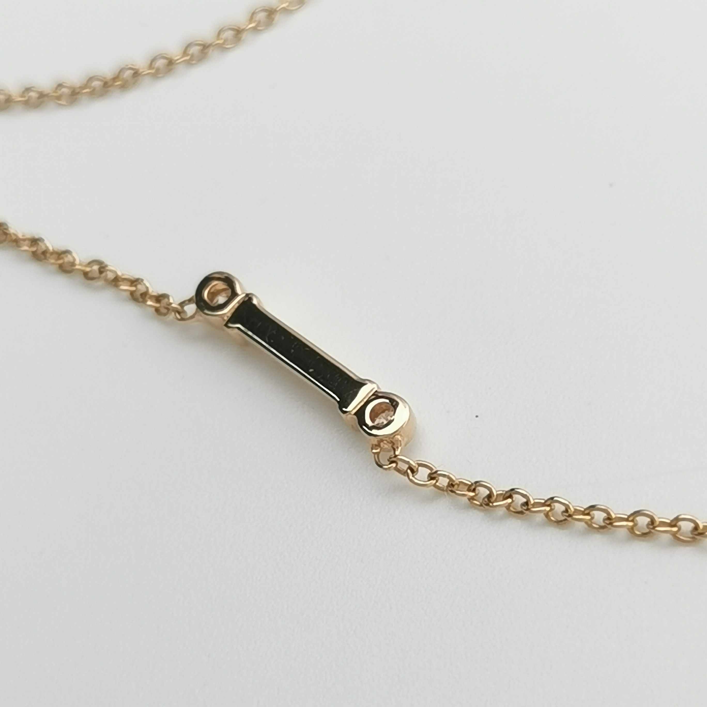 Tiffany & Co. Fleur de Lis Key Bar Pendant Necklace 18K Rose Gold and Diamonds — photo 6 of 7