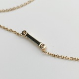 Tiffany & Co. Fleur de Lis Key Bar Pendant Necklace 18K Rose Gold and Diamonds — thumbnail 6