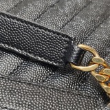 Saint Laurent(YSL) Classic Monogram Envelope Satchel Matelasse Chevron Leather Large — thumbnail 12