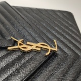 Saint Laurent(YSL) Classic Monogram Envelope Satchel Matelasse Chevron Leather Large — thumbnail 11