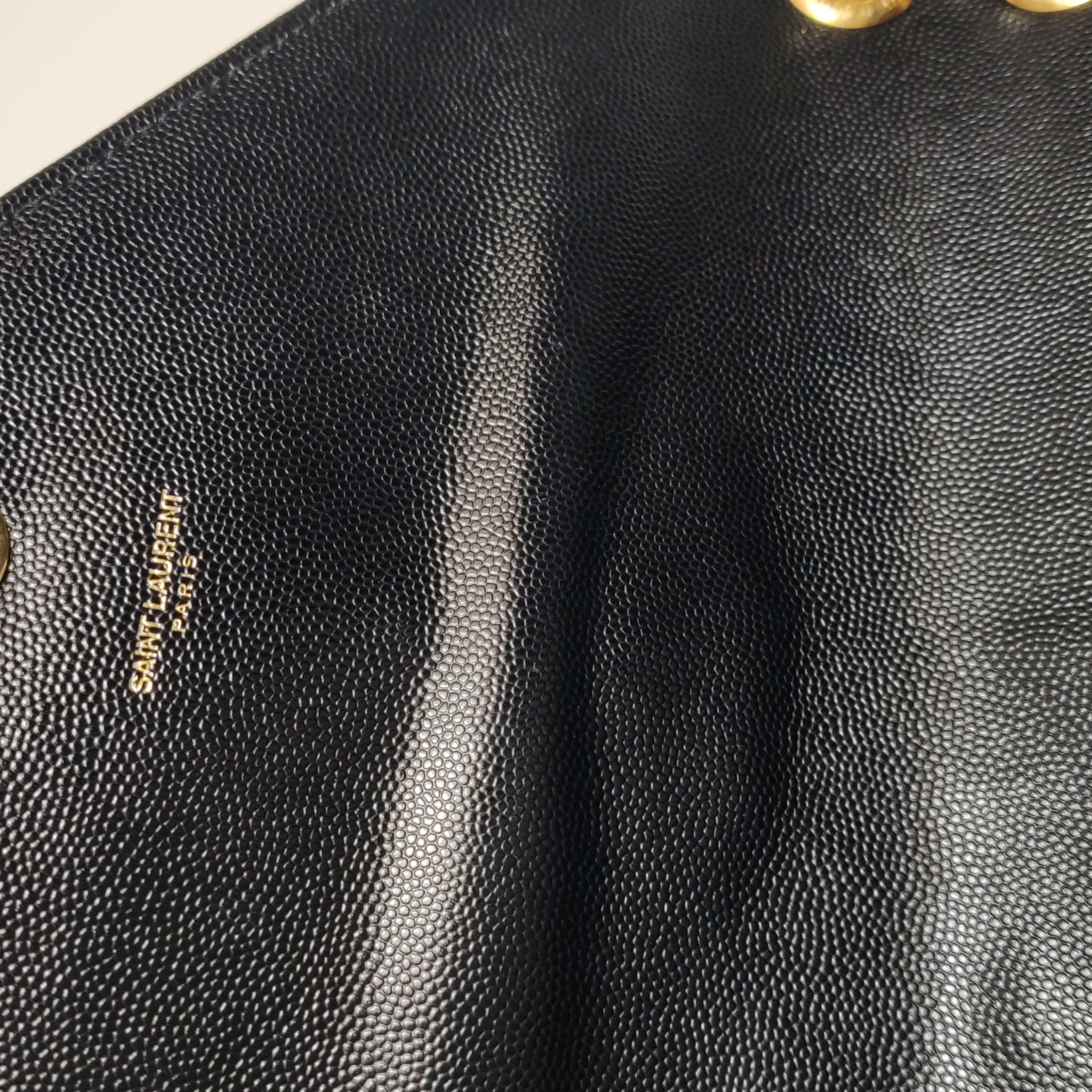 Saint Laurent(YSL) Classic Monogram Envelope Satchel Matelasse Chevron Leather Large