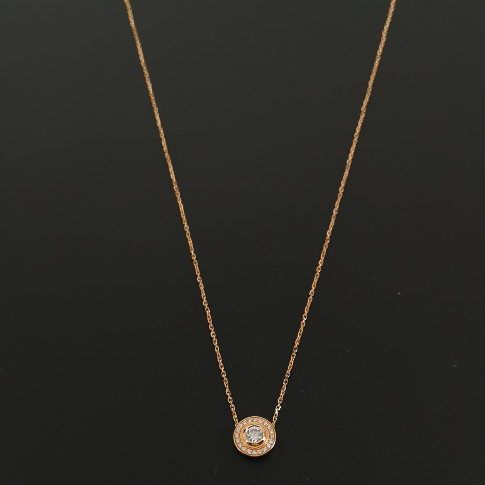 Cartier Cartier D'Amour Pendant Necklace 18K Rose Gold with Pave Diamonds — alternate view
