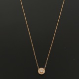 Cartier Cartier D'Amour Pendant Necklace 18K Rose Gold with Pave Diamonds — thumbnail 2