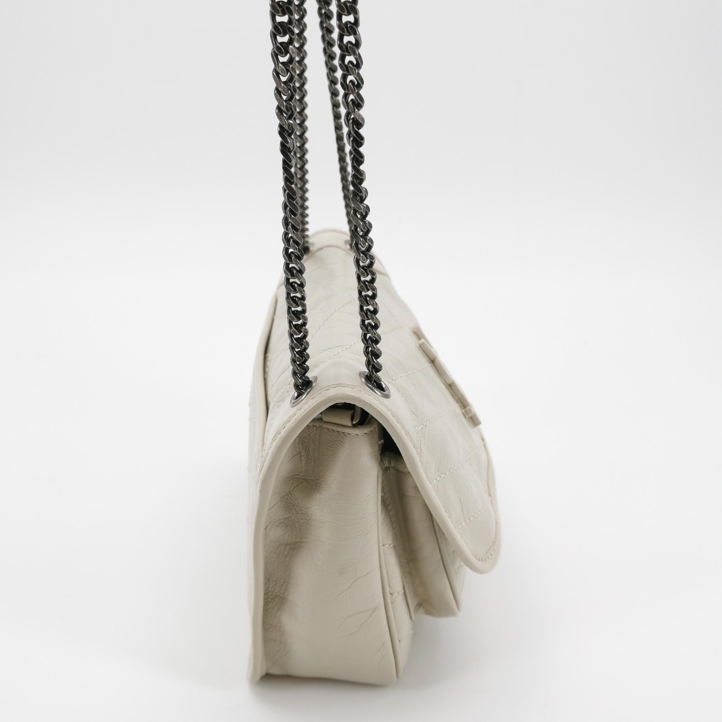 Saint Laurent(YSL) Niki Chain Flap Bag Matelasse Chevron Leather Small — photo 4 of 13