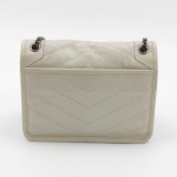 Saint Laurent(YSL) Niki Chain Flap Bag Matelasse Chevron Leather Small — thumbnail 5