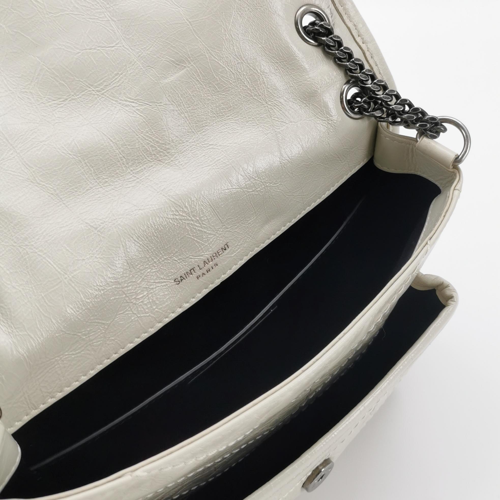 Saint Laurent(YSL) Niki Chain Flap Bag Matelasse Chevron Leather Small — photo 7 of 13
