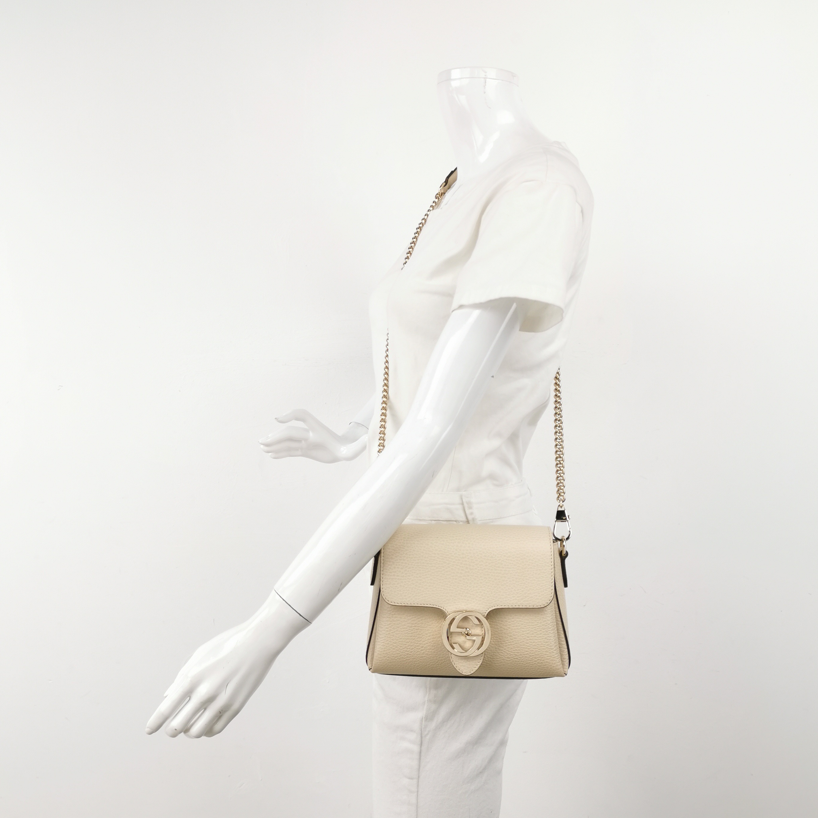 Gucci Interlocking Shoulder Bag Leather — alternate view
