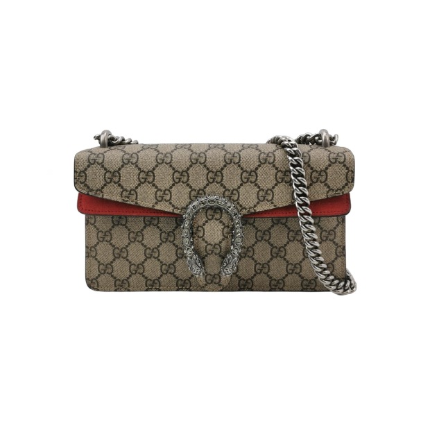 Gucci Dionysus Bag GG Coated Canvas with Crystal Embellished Metal Small — pre-owned, Vierlot